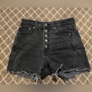 GAP High Waist Black Denim Shorts